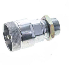 Steel DN 25 Hydraulic Coupling Plug 28 mm L Compression Ring Bulkhead ISO 8434-1 D M48 x 3