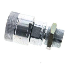 Steel DN 25 Hydraulic Coupling Plug 28 mm L Compression Ring Bulkhead ISO 8434-1 D M48 x 3