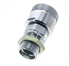 Steel DN 25 Hydraulic Coupling Plug 28 mm L Compression Ring Bulkhead ISO 8434-1 D M48 x 3