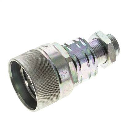 Steel DN 20 Hydraulic Coupling Plug 14 mm S Compression Ring Bulkhead ISO 14541/8434-1 D M42 x 2