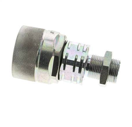 Steel DN 20 Hydraulic Coupling Plug 14 mm S Compression Ring Bulkhead ISO 14541/8434-1 D M42 x 2