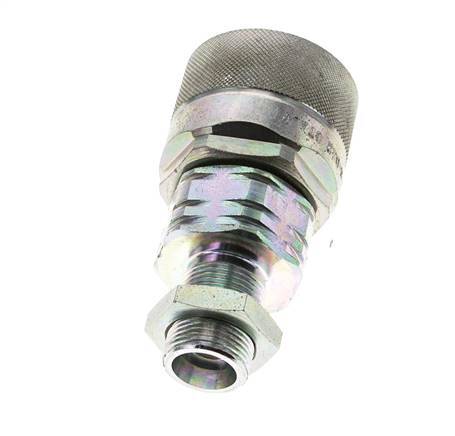 Steel DN 20 Hydraulic Coupling Plug 14 mm S Compression Ring Bulkhead ISO 14541/8434-1 D M42 x 2