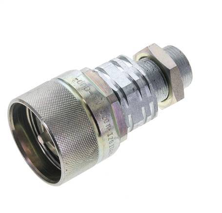 Steel DN 20 Hydraulic Coupling Plug 16 mm S Compression Ring Bulkhead ISO 14541/8434-1 D M42 x 2