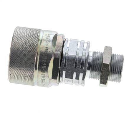 Steel DN 20 Hydraulic Coupling Plug 16 mm S Compression Ring Bulkhead ISO 14541/8434-1 D M42 x 2