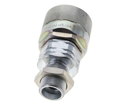 Steel DN 20 Hydraulic Coupling Plug 16 mm S Compression Ring Bulkhead ISO 14541/8434-1 D M42 x 2