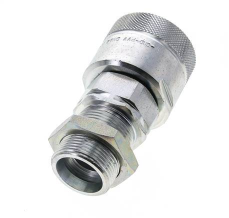 Steel DN 25 Hydraulic Coupling Plug 25 mm S Compression Ring Bulkhead ISO 8434-1 D M48 x 3