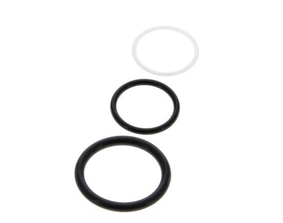 PTFE/NBR Seals Set for ISO 14541 Hydraulic Coupling (M 28 x 2 and 34 mm) [5 Pieces]