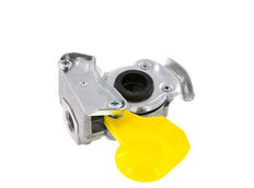 Acoplamiento Gladhand de aluminio amarillo de control M16x1,5 rosca hembra DIN 74342