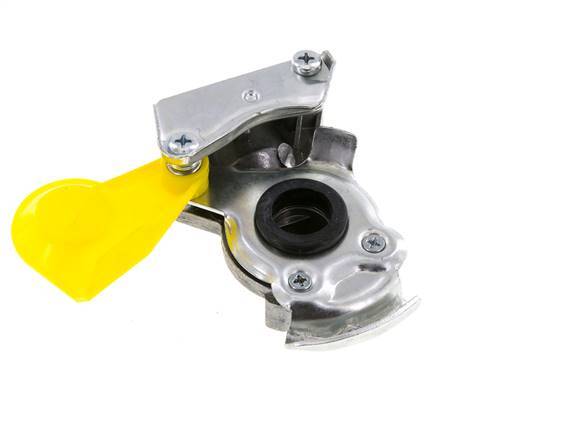 Acoplamiento Gladhand de aluminio amarillo de control M16x1,5 rosca hembra DIN 74342