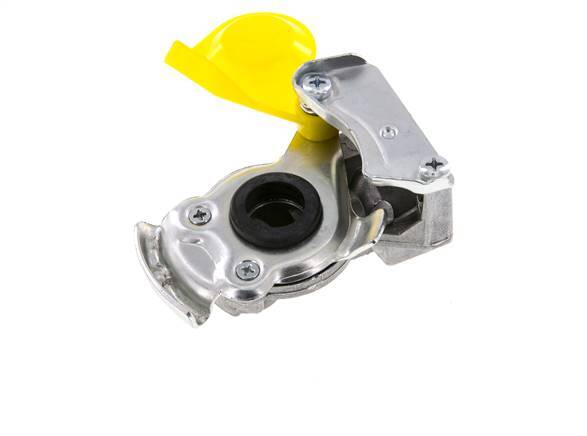 Acoplamiento Gladhand de aluminio amarillo de control M16x1,5 rosca hembra DIN 74342
