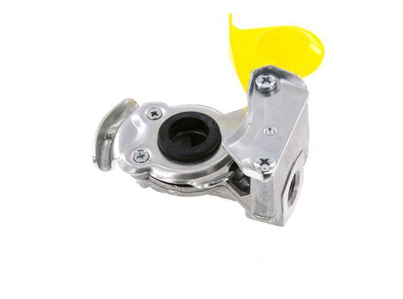 Acoplamiento Gladhand de aluminio amarillo de control M16x1,5 rosca hembra DIN 74342