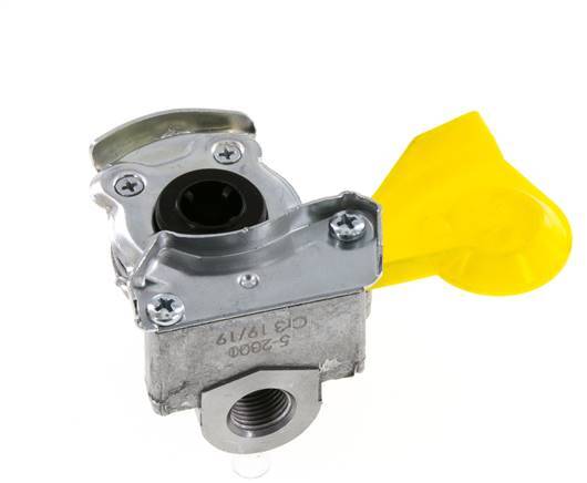Acoplamiento Gladhand de aluminio amarillo de control M16x1,5 rosca hembra DIN 74254