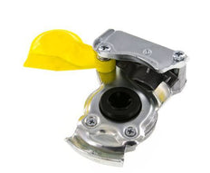 Acoplamiento Gladhand de aluminio amarillo de control M16x1,5 rosca hembra DIN 74254