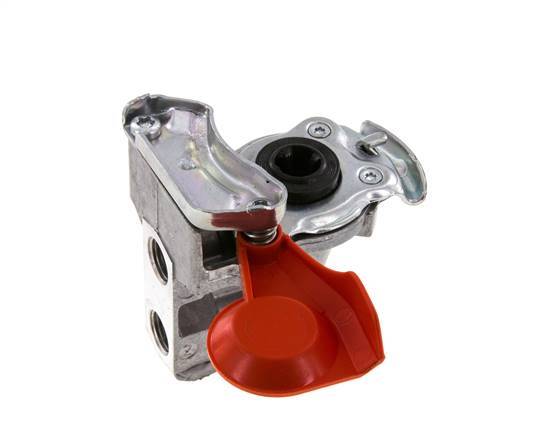 Suministro Acoplamiento Gladhand de aluminio rojo 2 x M16x1,5 rosca hembra DIN 74254