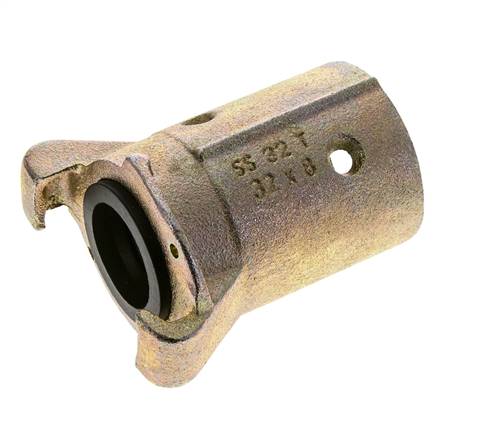 Acoplamiento de chorro de arena 32x48 mm Conexión de manguera de fundición maleable Longitud del acoplamiento 136 mm