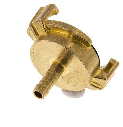 Acoplamiento de latón para manguera GEKA de 6 mm [2 piezas]