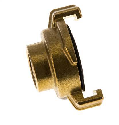 Acoplamiento de latón para manguera de jardín GEKA hembra de 1/2'' [2 piezas]