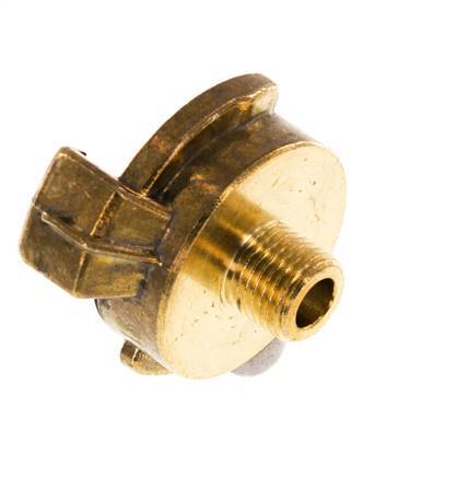 Acoplamiento de latón para manguera de jardín GEKA de 1/4'' macho [2 piezas]