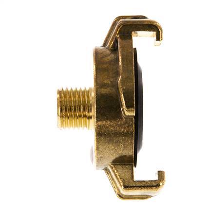 Acoplamiento de latón para manguera de jardín GEKA de 1/4'' macho [2 piezas]