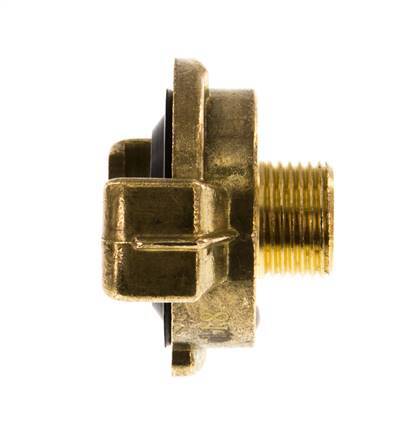 Acoplamiento de latón para manguera de jardín GEKA macho de 3/8'' [2 piezas]