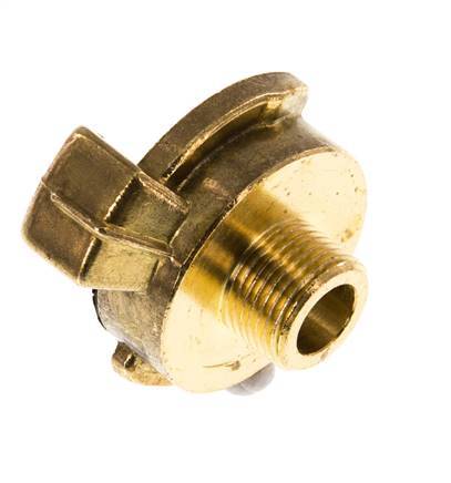 Acoplamiento de latón para manguera de jardín GEKA macho de 3/8'' [2 piezas]