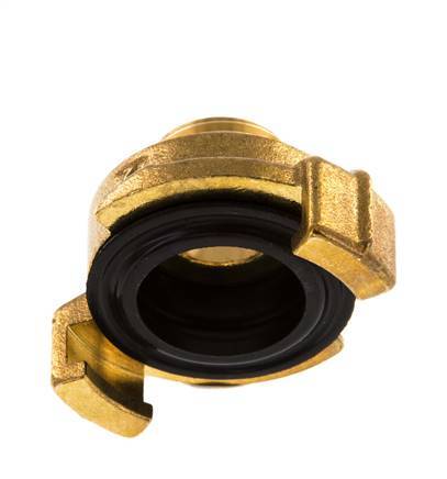 Acoplamiento de latón para manguera de jardín GEKA de 1/2'' macho [2 piezas]