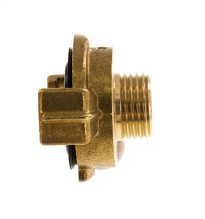Acoplamiento de latón para manguera de jardín GEKA de 1/2'' macho [2 piezas]
