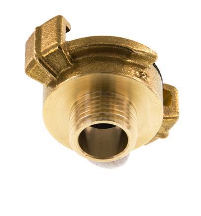 Acoplamiento de latón para manguera de jardín GEKA de 1/2'' macho [2 piezas]