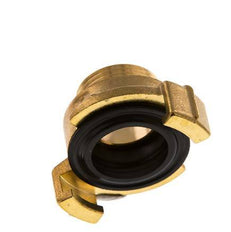 Acoplamiento de latón para manguera de jardín GEKA macho de 3/4'' [2 piezas]