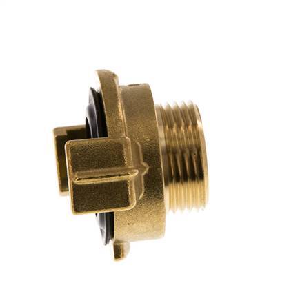 Acoplamiento de latón para manguera de jardín GEKA macho de 3/4'' [2 piezas]