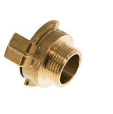 Acoplamiento de latón para manguera de jardín GEKA macho de 3/4'' [2 piezas]