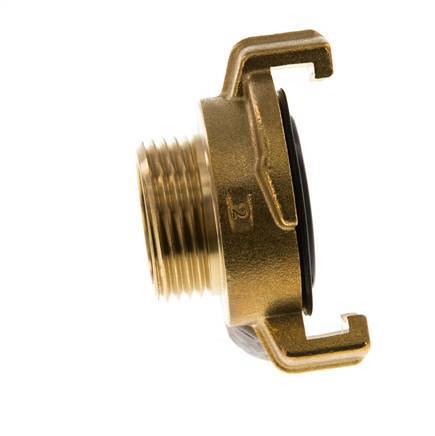 Acoplamiento de latón para manguera de jardín GEKA macho de 3/4'' [2 piezas]