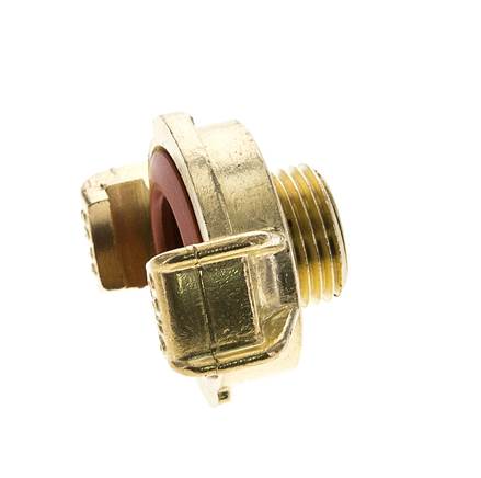 acoplamiento de latón para manguera de jardín GEKA macho de 1/2'' KTW