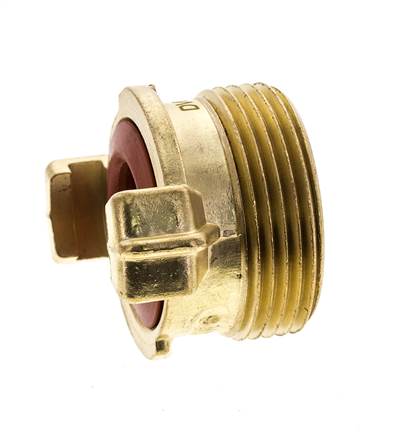 acoplamiento de latón para manguera de jardín GEKA de 1 1/4'' macho KTW