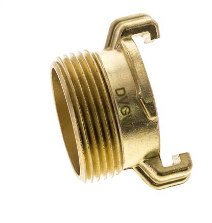 acoplamiento de latón para manguera de jardín GEKA de 1 1/4'' macho KTW