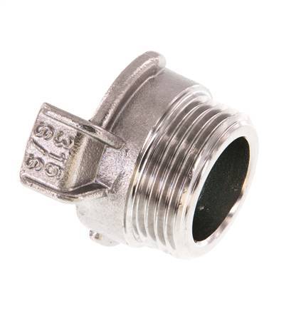 acoplamiento de acero inoxidable para manguera de jardín GEKA de 1'' macho