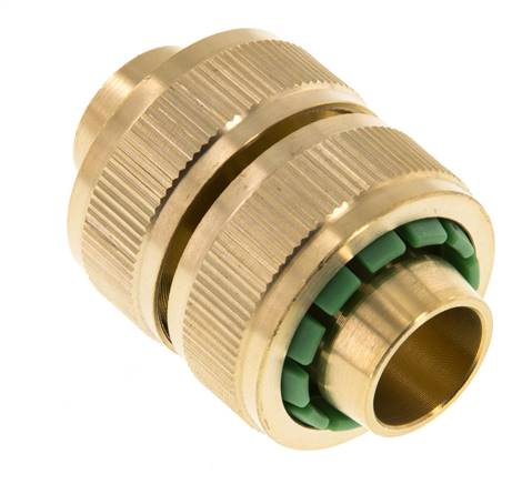 Reparador de mangueras estilo GARDENA de latón de 19 mm (3/4")