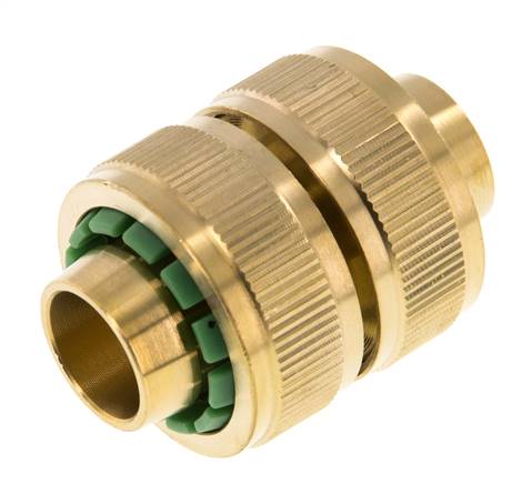 Reparador de mangueras estilo GARDENA de latón de 19 mm (3/4")