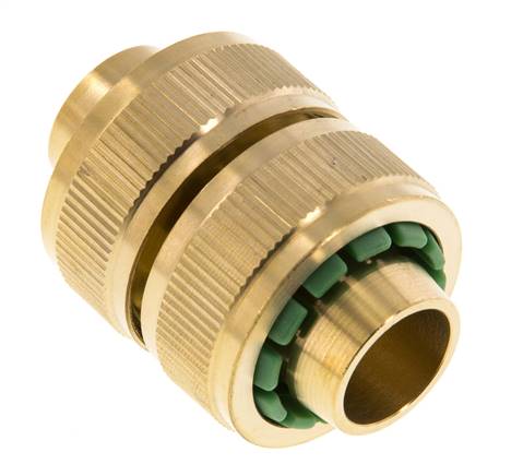 Reparador de mangueras estilo GARDENA de latón de 19 mm (3/4")
