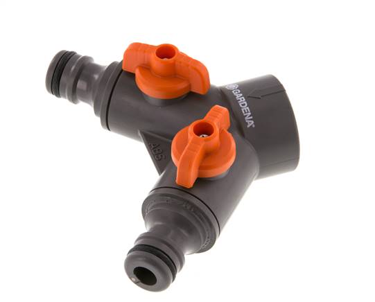 Válvula de bola distribuidora PP GARDENA G 3/4 pulgadas rosca hembra