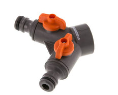 Válvula de bola distribuidora PP GARDENA G 3/4 pulgadas rosca hembra