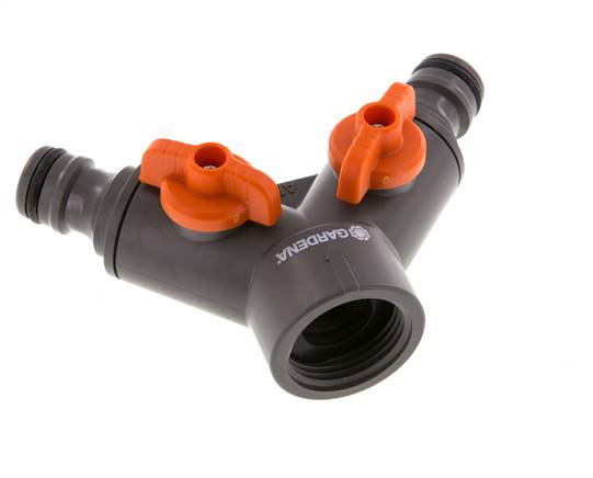 Válvula de bola distribuidora PP GARDENA G 3/4 pulgadas rosca hembra