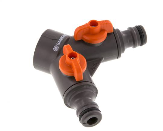 Válvula de bola distribuidora PP GARDENA G 3/4 pulgadas rosca hembra