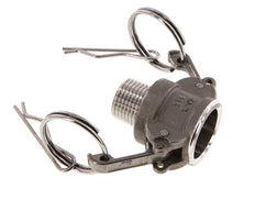 Acoplamiento de acero inoxidable Camlock DN 15 (1/2'') R 1/2'' rosca macho tipo B MIL-C-27487
