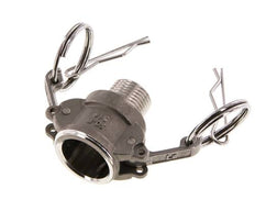 Acoplamiento de acero inoxidable Camlock DN 15 (1/2'') R 1/2'' rosca macho tipo B MIL-C-27487
