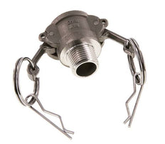 Acoplamiento de acero inoxidable Camlock DN 15 (1/2'') R 1/2'' rosca macho tipo B MIL-C-27487