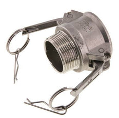 Acoplamiento de acero inoxidable Camlock DN 40 (1 1/2'') R 1 1/2'' Rosca Macho Tipo B MIL-C-27487