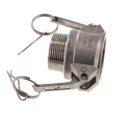 Acoplamiento de acero inoxidable Camlock DN 40 (1 1/2'') R 1 1/2'' Rosca Macho Tipo B MIL-C-27487