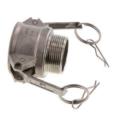 Acoplamiento de acero inoxidable Camlock DN 40 (1 1/2'') R 1 1/2'' Rosca Macho Tipo B MIL-C-27487
