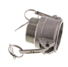 Acoplamiento de acero inoxidable Camlock DN 50 (2'') R 2'' rosca macho tipo B MIL-C-27487